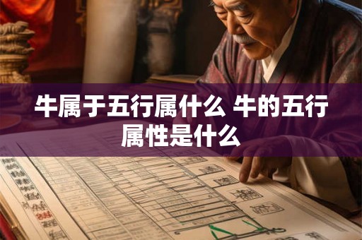 牛属于五行属什么 牛的五行属性是什么 牛属于五行属什么 牛的五行属性是什么