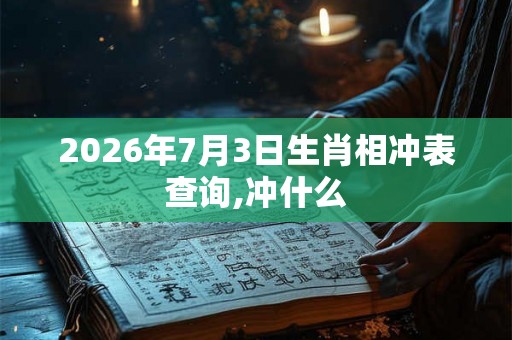 2026年7月3日生肖相冲表查询,冲什么