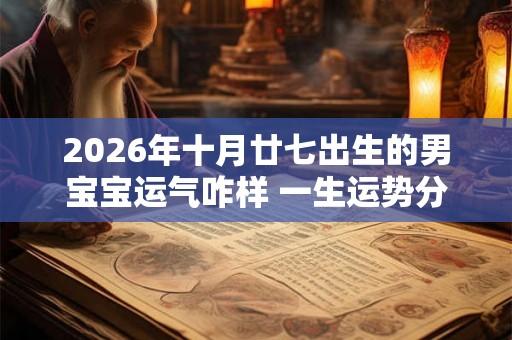 2026年十月廿七出生的男宝宝运气咋样 一生运势分析 2026年十月廿七出生的男宝宝运气咋样 一生运势分析