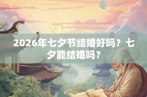 2026年七夕节结婚好吗？七夕能结婚吗？