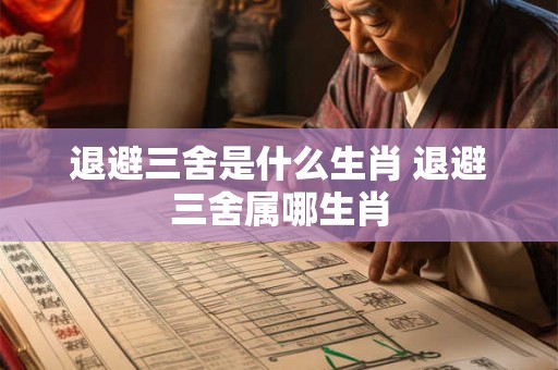 退避三舍是什么生肖 退避三舍属哪生肖