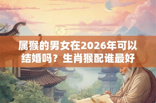 属猴的男女在2026年可以结婚吗？生肖猴配谁最好