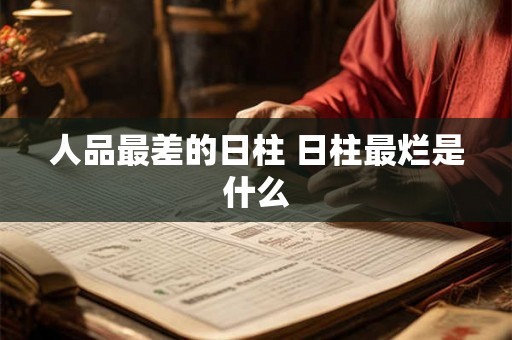 人品最差的日柱 日柱最烂是什么