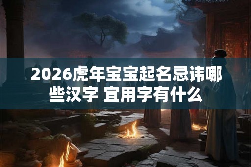 2026虎年宝宝起名忌讳哪些汉字 宜用字有什么