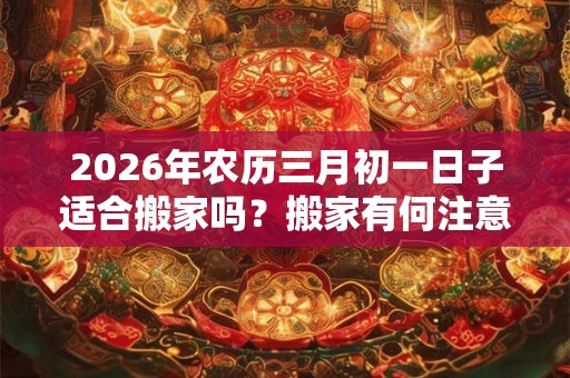 2026年农历三月初一日子适合搬家吗？搬家有何注意事项？