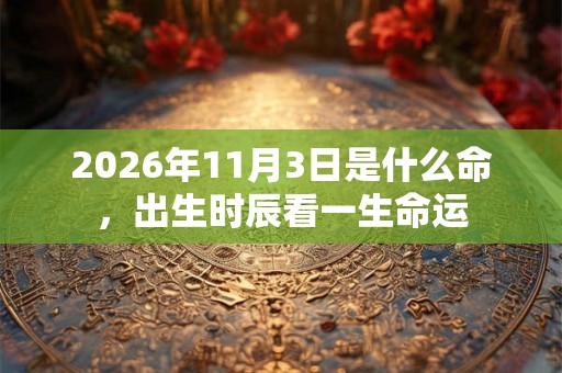 2026年11月3日是什么命，出生时辰看一生命运