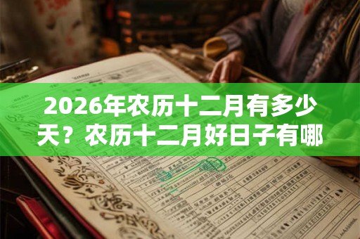 2026年农历十二月有多少天？农历十二月好日子有哪些？