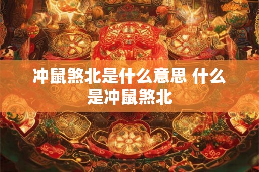 冲鼠煞北是什么意思 什么是冲鼠煞北