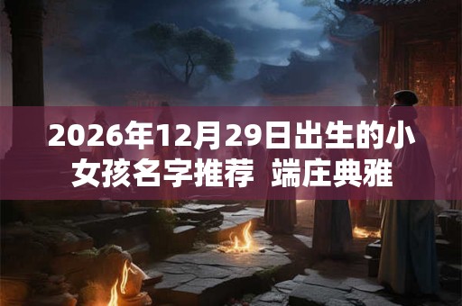 2026年12月29日出生的小女孩名字推荐  端庄典雅