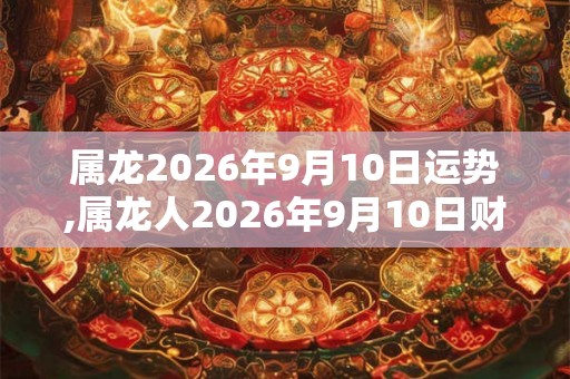 属龙2026年9月10日运势,属龙人2026年9月10日财运,生肖龙2026年9月10日运势