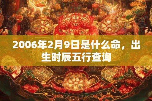 2006年2月9日是什么命，出生时辰五行查询