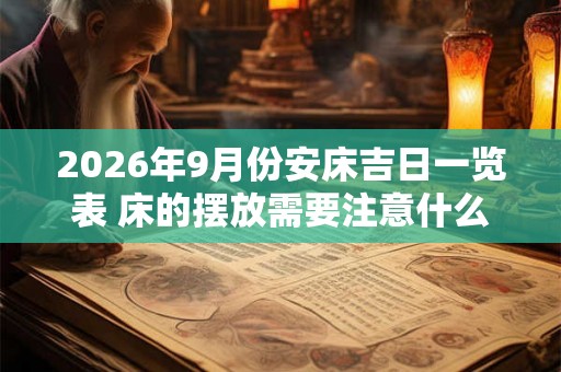 2026年9月份安床吉日一览表 床的摆放需要注意什么