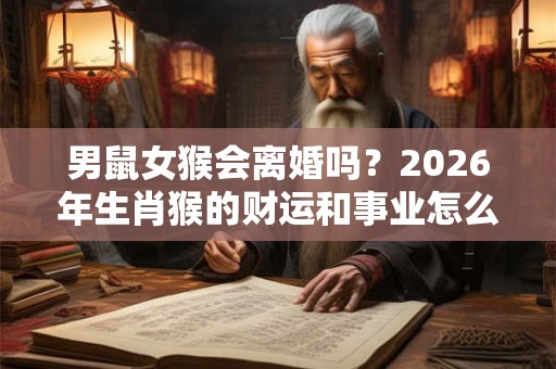 男鼠女猴会离婚吗？2026年生肖猴的财运和事业怎么样？