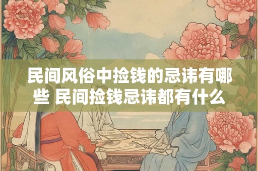 民间风俗中捡钱的忌讳有哪些 民间捡钱忌讳都有什么