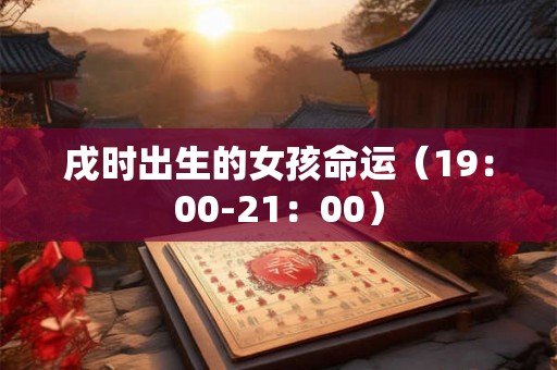 戌时出生的女孩命运（19：00-21：00）
