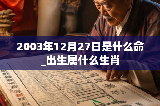 2003年12月27日是什么命_出生属什么生肖 2003年12月27日是什么命_出生属什么生肖
