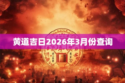黄道吉日2026年3月份查询
