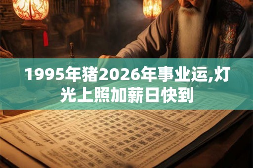 1995年猪2026年事业运,灯光上照加薪日快到