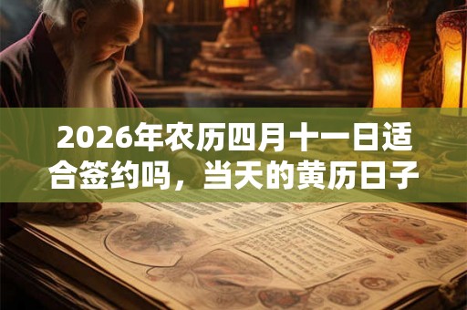 2026年农历四月十一日适合签约吗,当天的黄历日子如何? 2026年农历四月十一日适合签约吗,当天的黄历日子如何?
