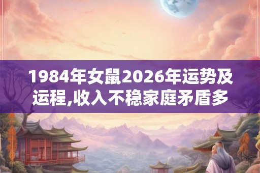 1984年女鼠2026年运势及运程,收入不稳家庭矛盾多 1984年女鼠2026年运势及运程,收入不稳家庭矛盾多