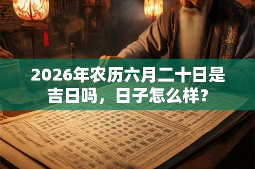 2026年农历六月二十日是吉日吗，日子怎么样？