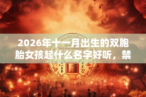 2026年十一月出生的双胞胎女孩起什么名字好听，禁用什么字