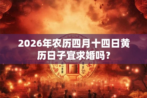 2026年农历四月十四日黄历日子宜求婚吗？