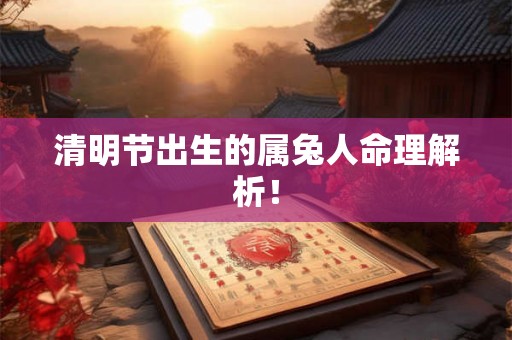 清明节出生的属兔人命理解析！