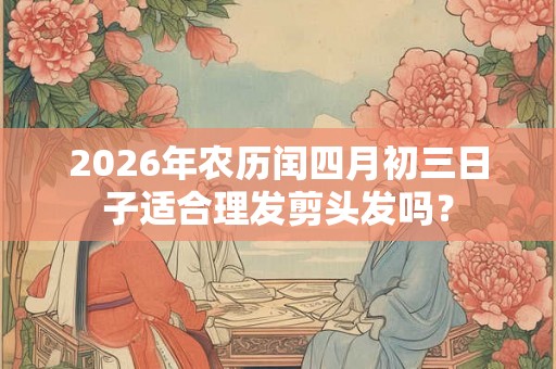 2026年农历闰四月初三日子适合理发剪头发吗？