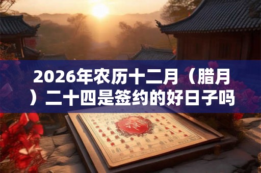2026年农历十二月（腊月）二十四是签约的好日子吗？