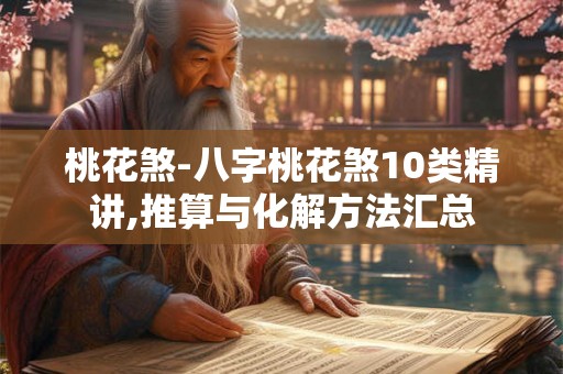 桃花煞-八字桃花煞10类精讲,推算与化解方法汇总