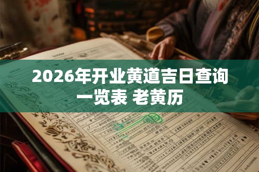 2026年开业黄道吉日查询一览表 老黄历 2026年开业黄道吉日查询一览表 老黄历