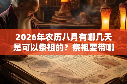 2026年农历八月有哪几天是可以祭祖的？祭祖要带哪些物品？