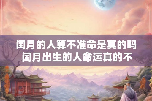 闰月的人算不准命是真的吗 闰月出生的人命运真的不准