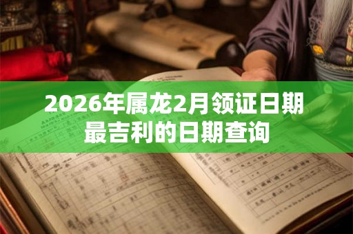 2026年属龙2月领证日期 最吉利的日期查询 2026年属龙2月领证日期 最吉利的日期查询