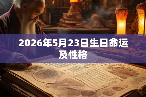 2026年5月23日生日命运及性格