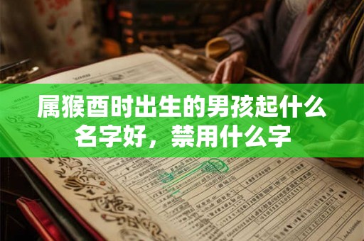 属猴酉时出生的男孩起什么名字好，禁用什么字