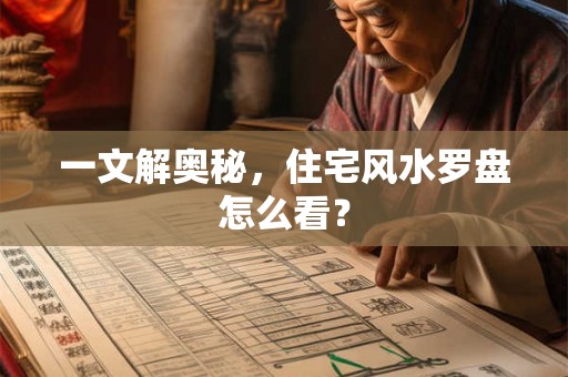 一文解奥秘，住宅风水罗盘怎么看？