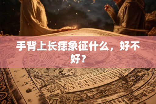手背上长痣象征什么，好不好？