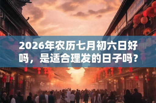 2026年农历七月初六日好吗，是适合理发的日子吗？