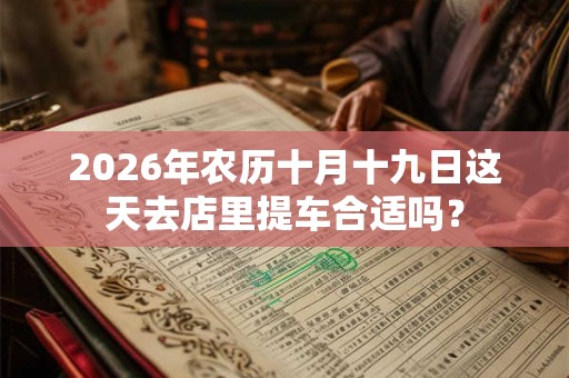 2026年农历十月十九日这天去店里提车合适吗？