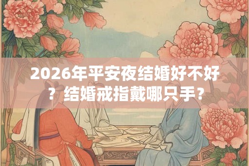 2026年平安夜结婚好不好？结婚戒指戴哪只手？