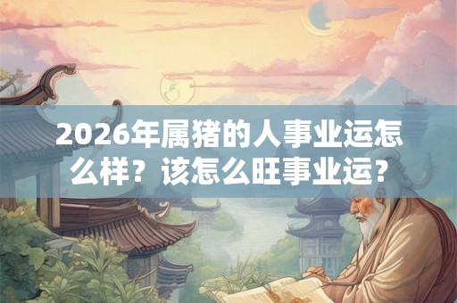 2026年属猪的人事业运怎么样？该怎么旺事业运？