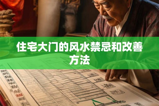 住宅大门的风水禁忌和改善方法
