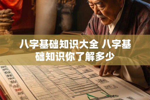 八字基础知识大全 八字基础知识你了解多少