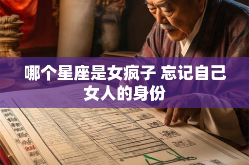 哪个星座是女疯子 忘记自己女人的身份 哪个星座是女疯子 忘记自己女人的身份