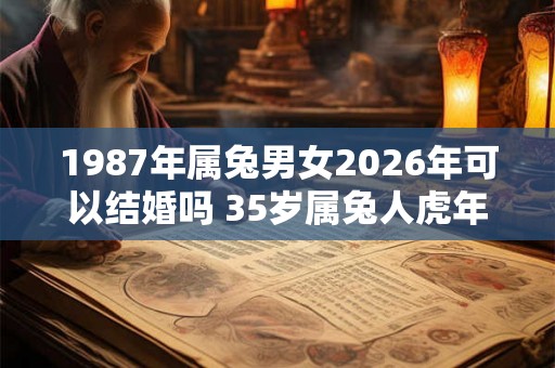 1987年属兔男女2026年可以结婚吗 35岁属兔人虎年结婚要注意什么