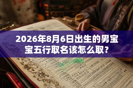 2026年8月6日出生的男宝宝五行取名该怎么取？