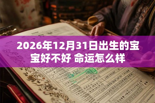 2026年12月31日出生的宝宝好不好 命运怎么样