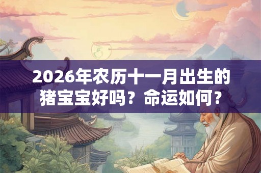 2026年农历十一月出生的猪宝宝好吗？命运如何？